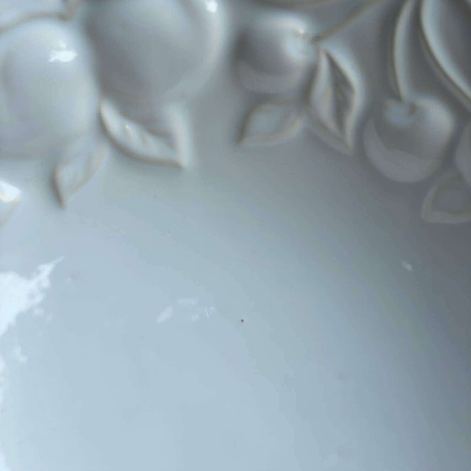 Fruit bowl with slip decoration