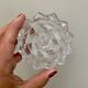 Set of 2 vintage molded glass candle holders