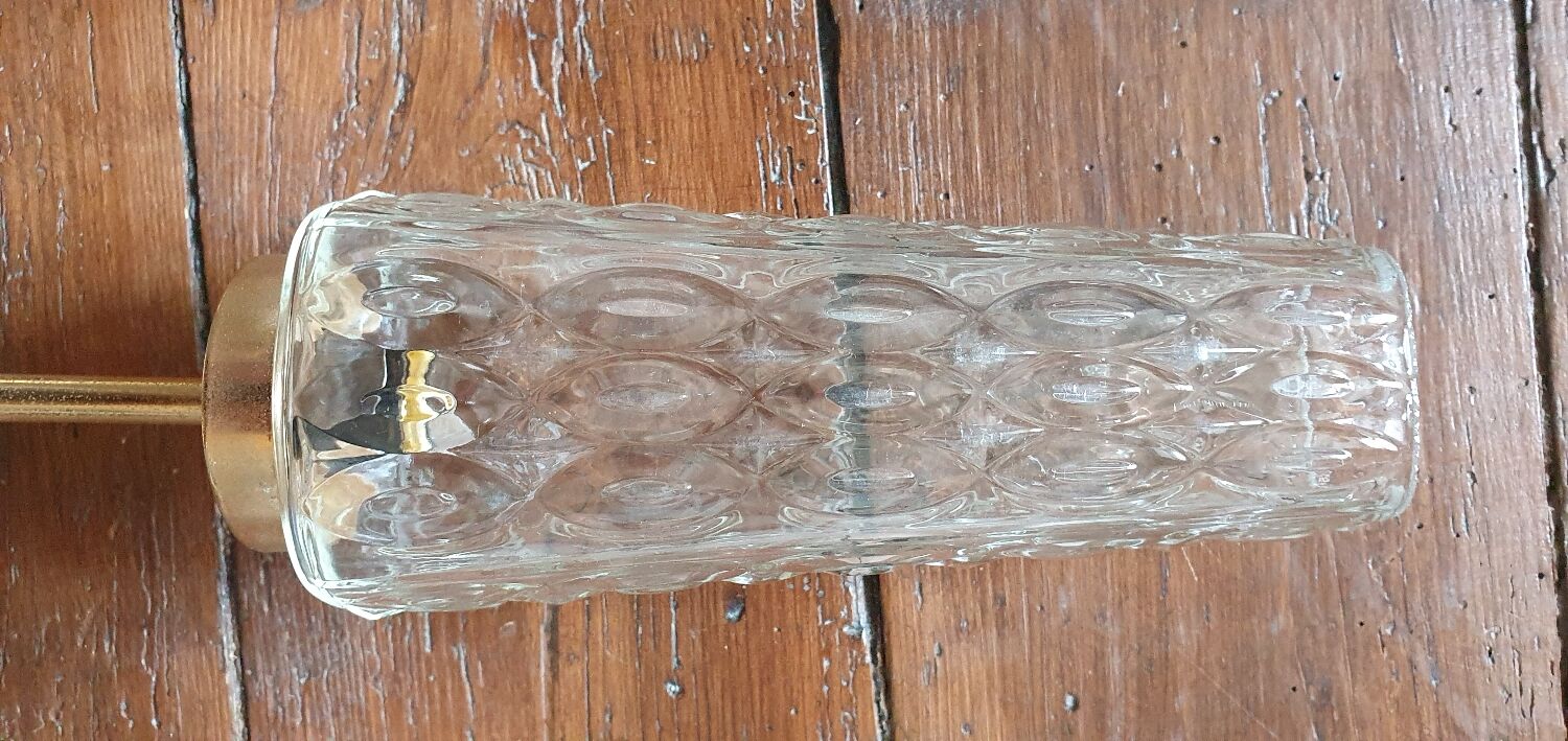 Pair of tulips and rosette wall lamp