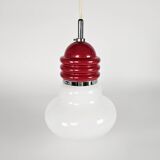 Tronconi - Enrico Tronconi - 'Bulb lamp' -  opaline - chroom - Italie - 1970's
