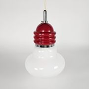 Tronconi - Enrico Tronconi - 'Bulb lamp' -  opaline - chroom - Italie - 1970's