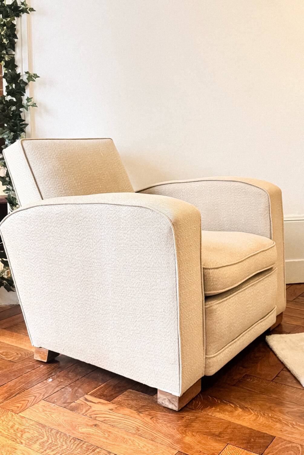 Attention to jacques adnet (1900-1984) - pair of club armchairs