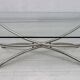 Mid-Century Modern Italian Chrome and Crystal Coffee Table, 1970s