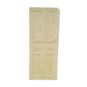 Old interior door wood painted vintage porcelain handle N°2