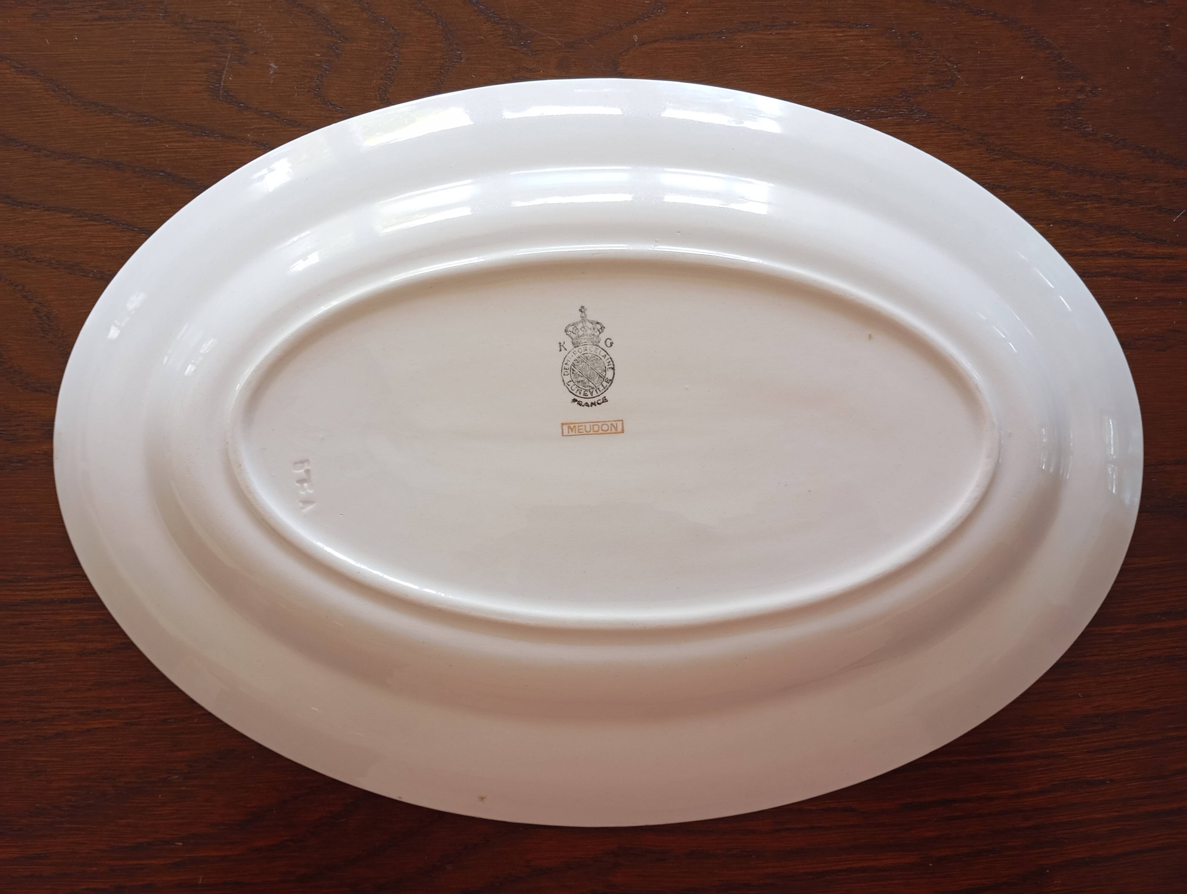 Oval dish and serving bowls "Meudon" K&G Lunéville