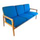 Scandinavian 3-seater sofa blue jersey