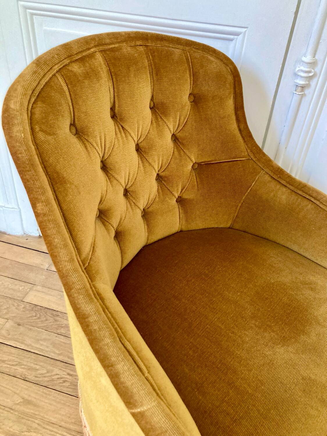Velvet armchair