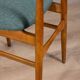 Pair of 60s vintage chairs in green fabric Italian design