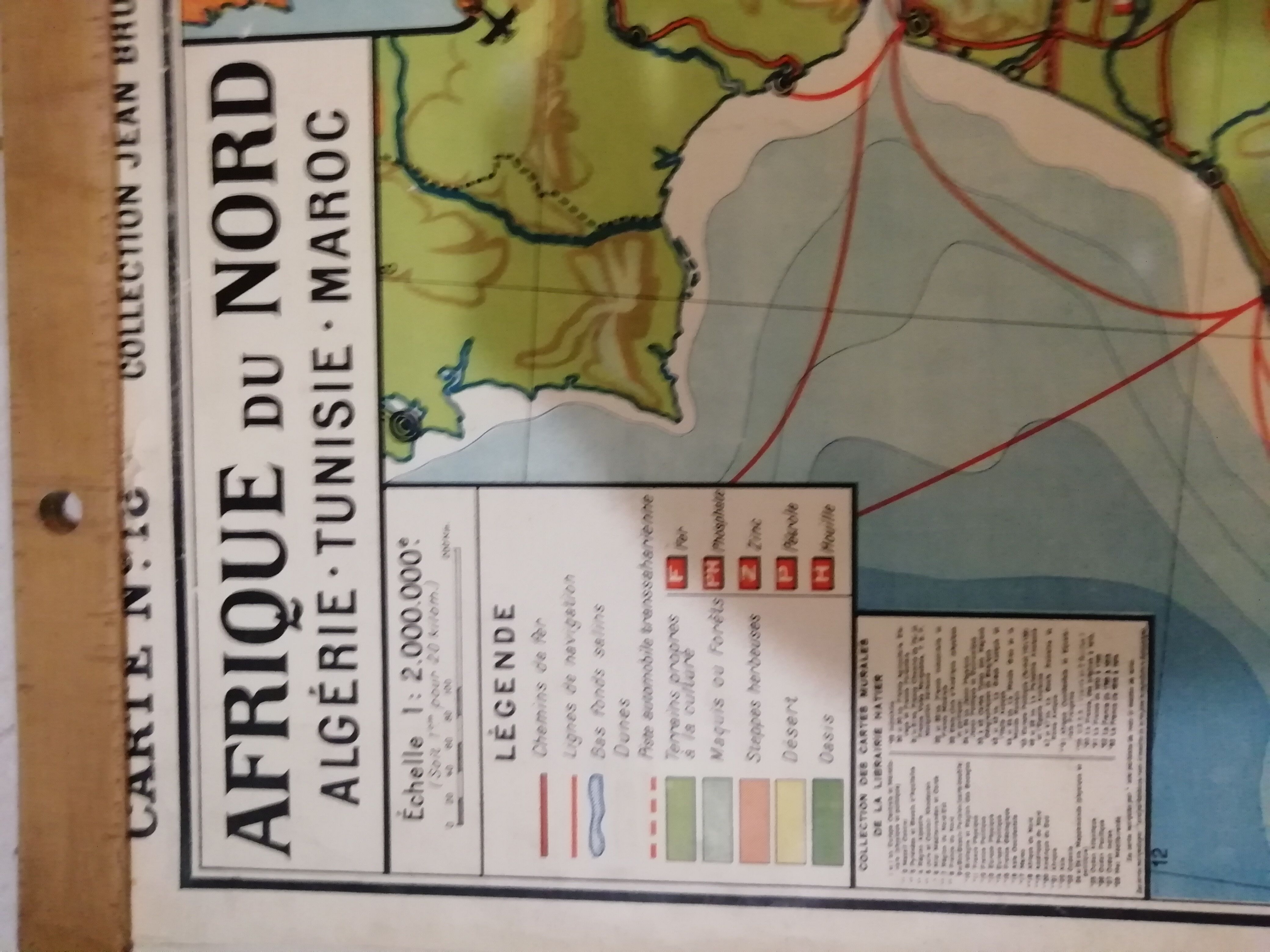 Vidal-Lablache educational wall map of the 1950s