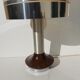 Wood and chrome metal design lamp 70s