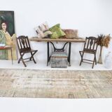 4x11 Long Wide Soft Beige Vintage Runner Rug, 116x334Cm FREE SHIPPING