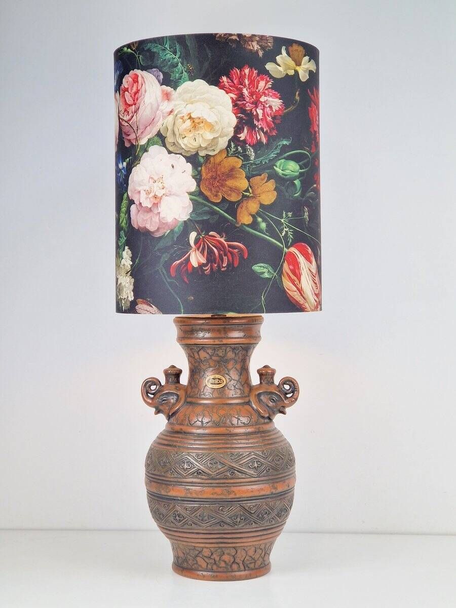 Vintage Fat Lava Ceramic Floor Lamp from Jasba, West-Germany, 1970s