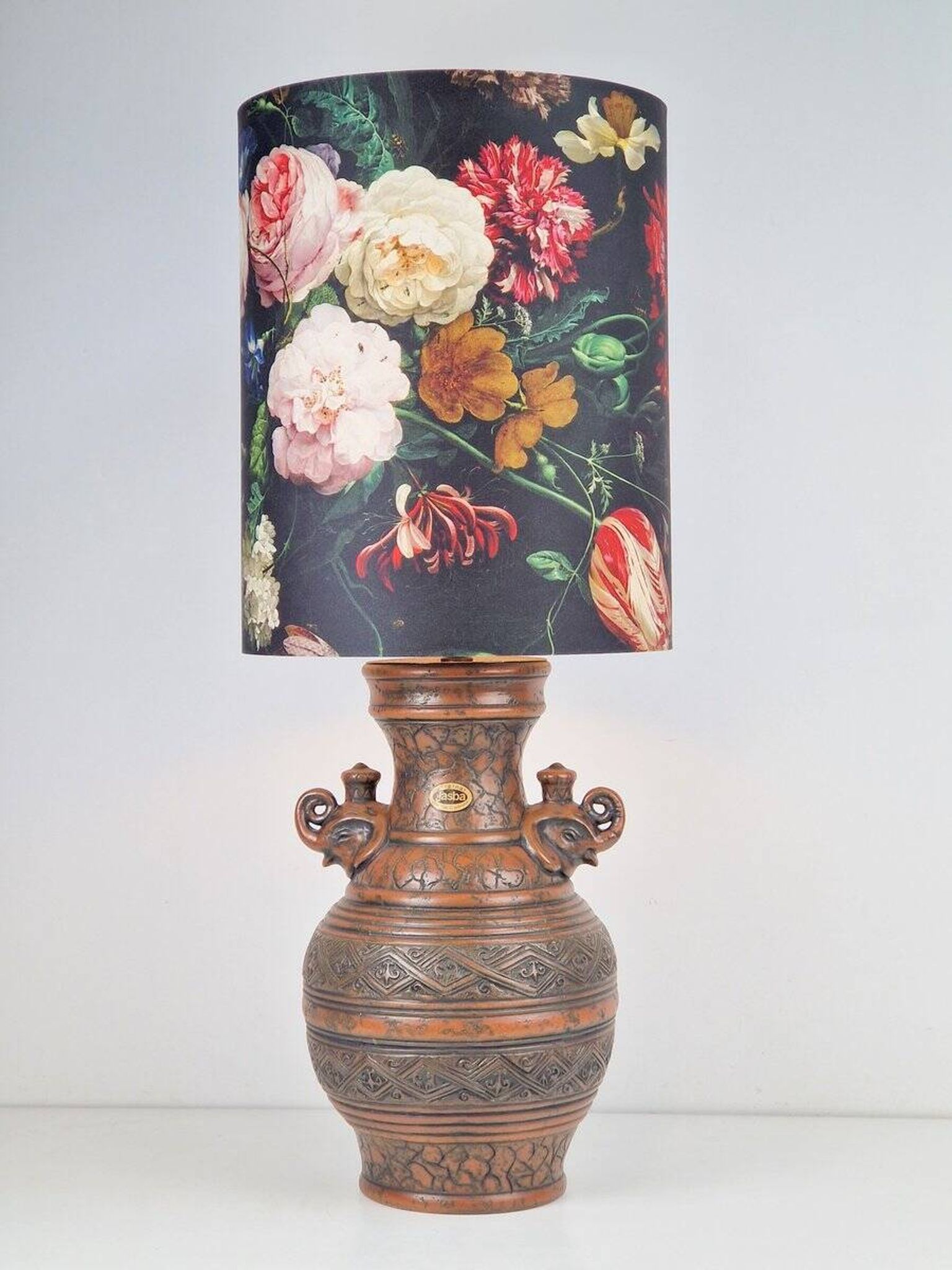 Vintage Fat Lava Ceramic Floor Lamp from Jasba, West-Germany, 1970s