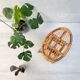 High stool in bamboo and rattan, circa 1960.
