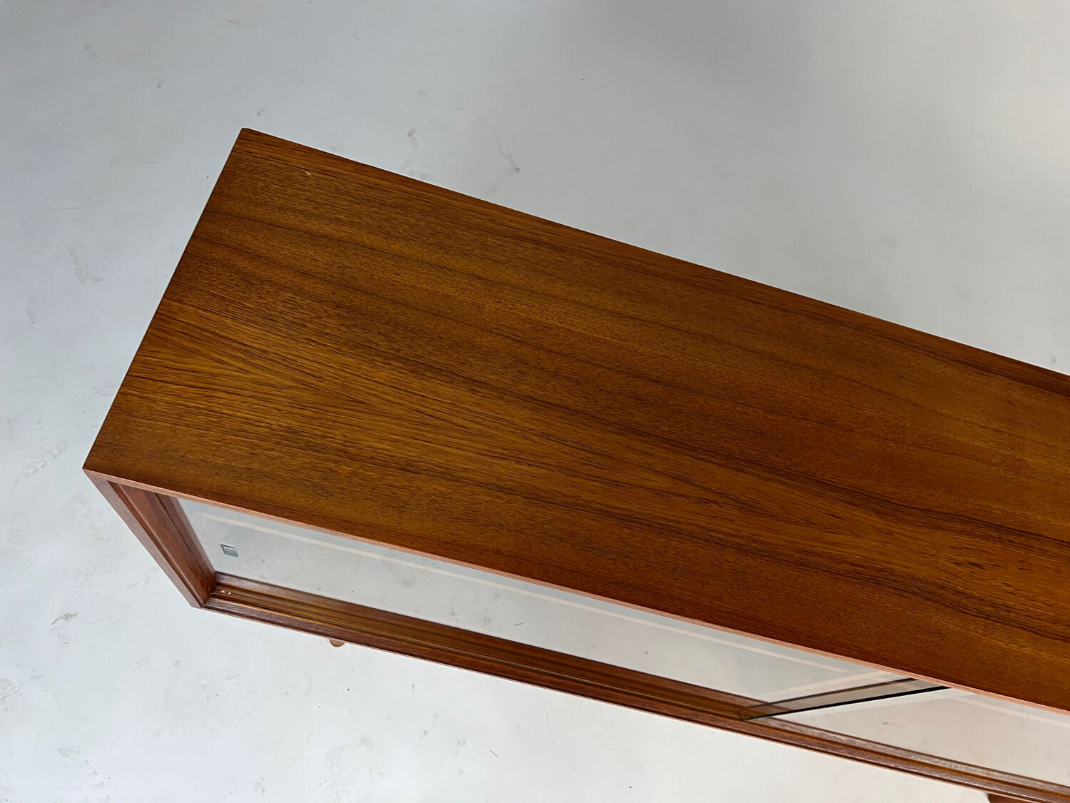 Vintage teak display cabinet sideboard shelf 60s midcentury