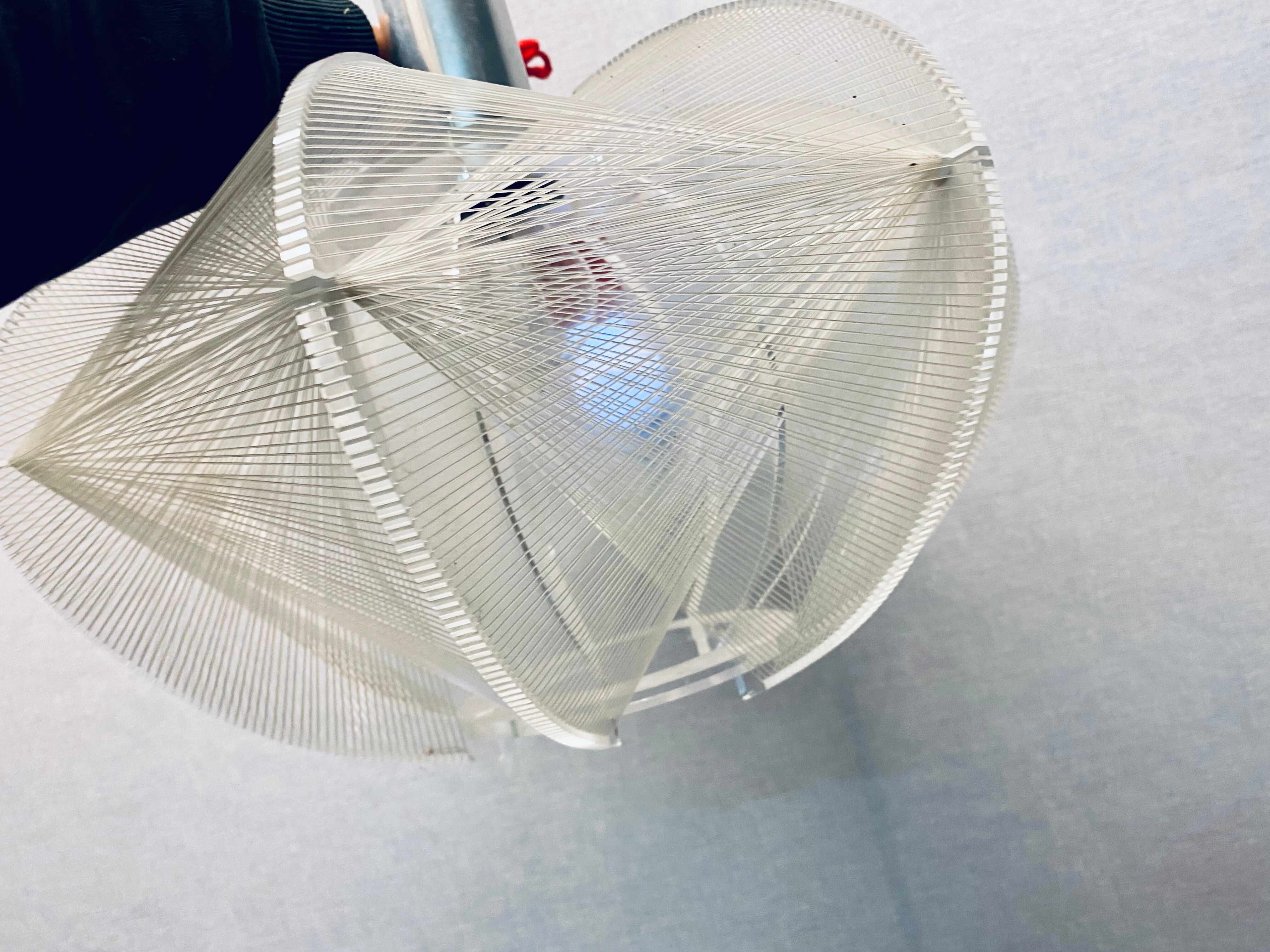 Sompex pendant lamp of perspex made by Paul Secon