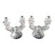 Pair of candlesticks, Bohemian crystal candle holders.