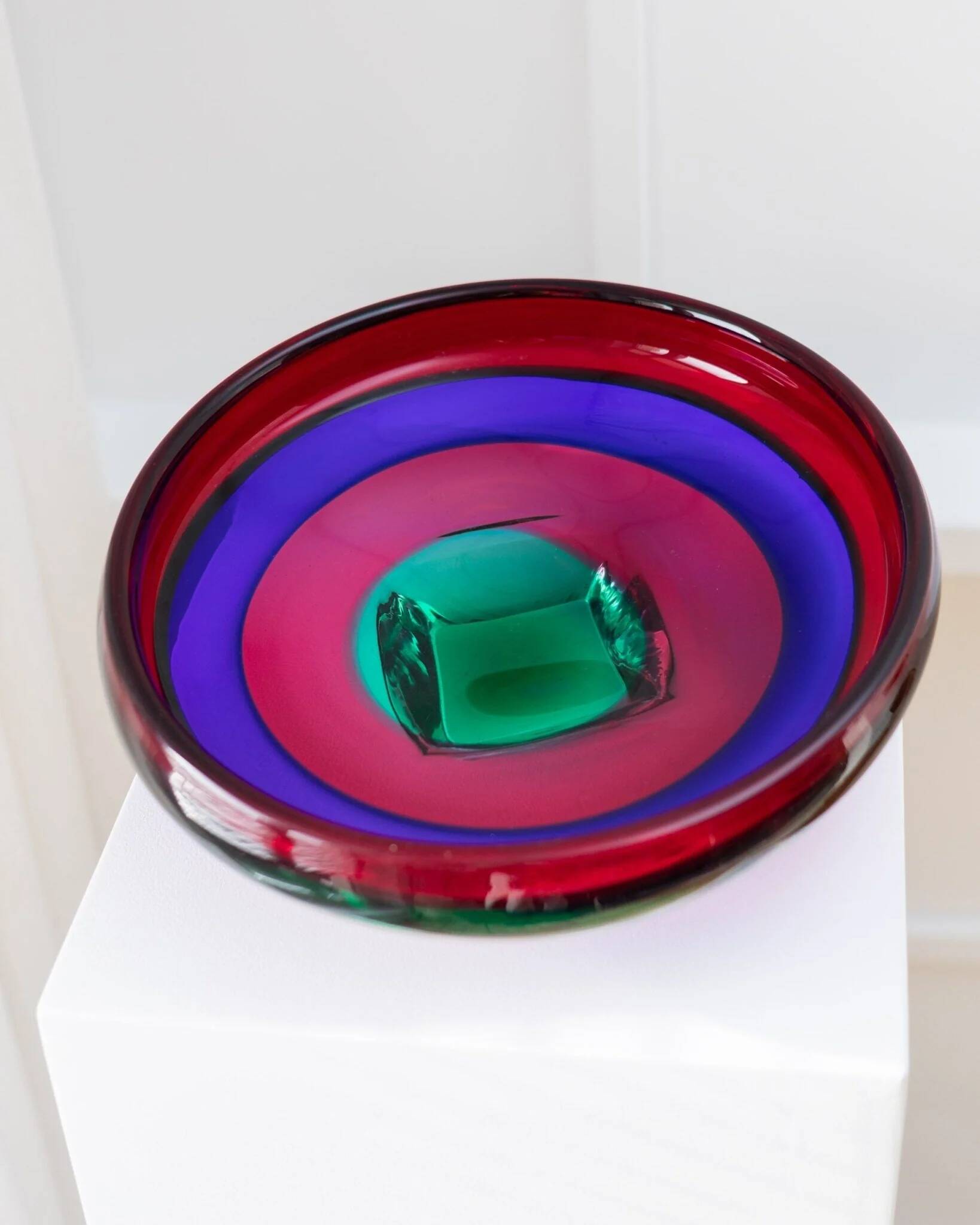 Bol en verre de Murano multicolore par Fulvio Bianconi pour Gino Mazzega - Grand art en verre italien des années 1960