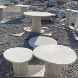 Table basse duo en travertin