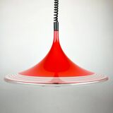 Red Albatros pendant lamp made of plastic from the mid-century by Meblo, Yugoslavia, 1970s.