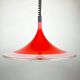 Red Albatros pendant lamp made of plastic from the mid-century by Meblo, Yugoslavia, 1970s.