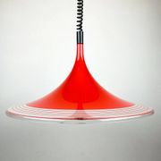 Red Albatros pendant lamp made of plastic from the mid-century by Meblo, Yugoslavia, 1970s.