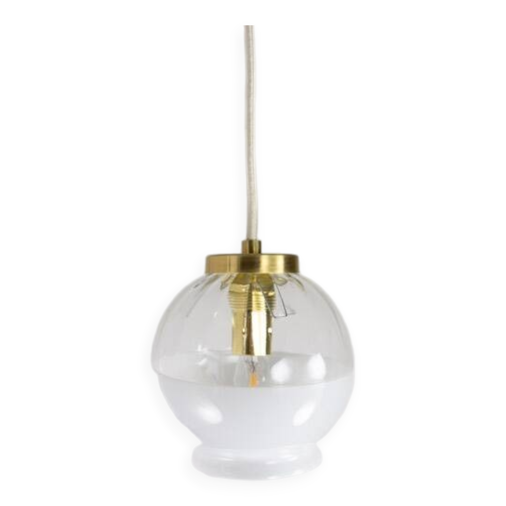 BELA Pendant Lamp * MCM Hanging Light * Rewired Mini * Vintage Ceiling Small Fixture * Yugoslavia *