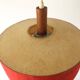 Red fabric ceiling light with textured plexiglass shade by Temde, 1960s, Germany.