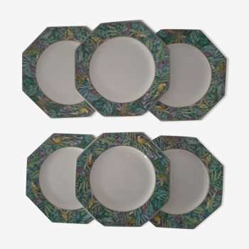 6 plates Villeroy and Boch Heinrich Amazona