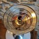 Old opaline art deco bahaus modernist pendant lamp 1930s Ø 30 cm