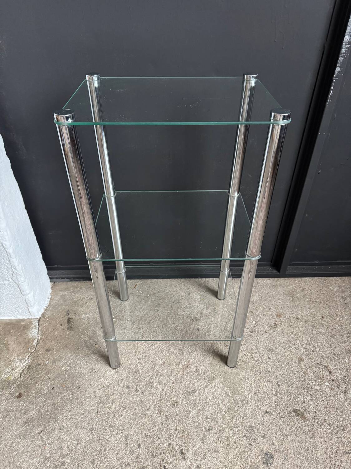 1970s chrome shelf