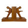 Vintage Mid-Century Cubist German Carved Wood Bookends – Art Deco Style