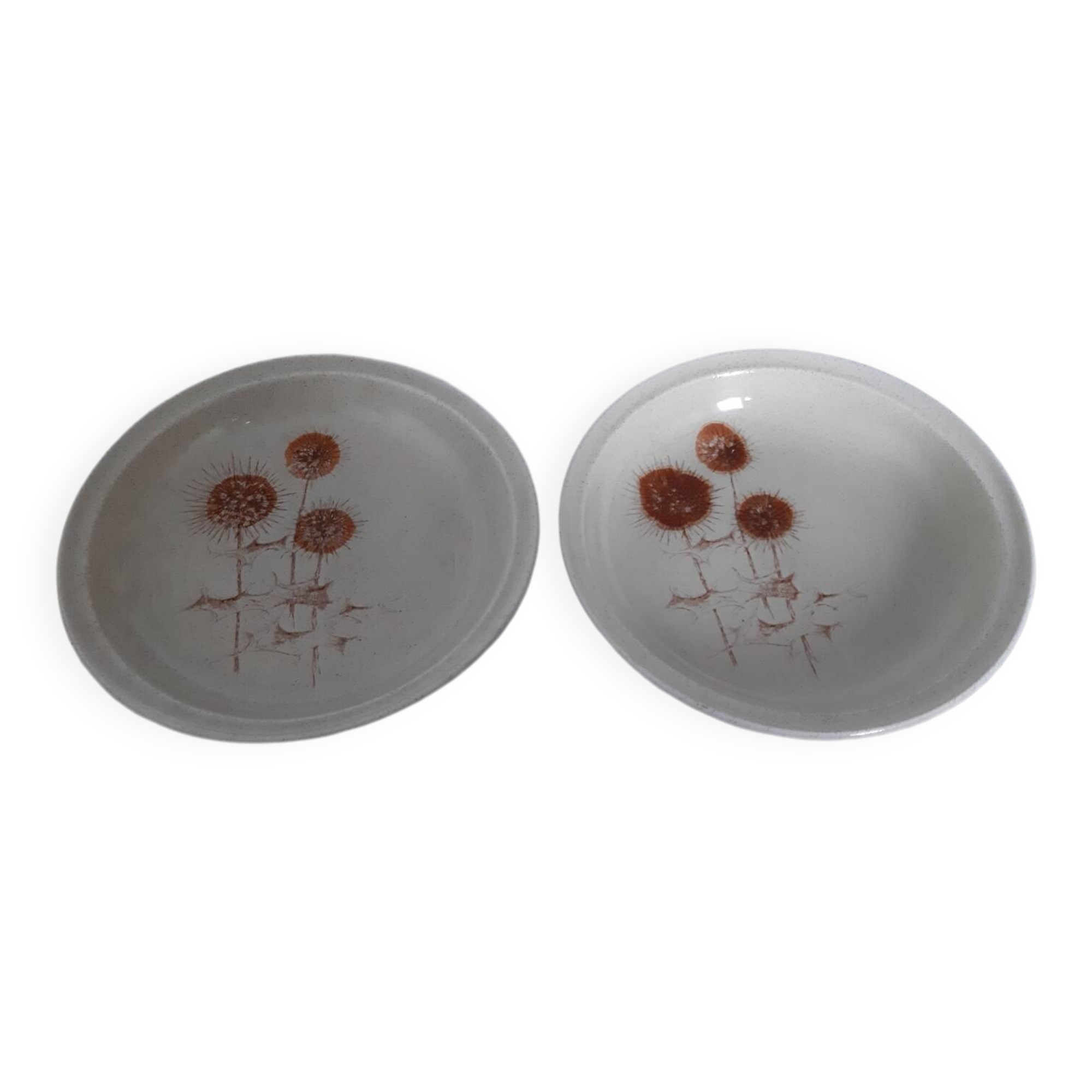 2 Sarreguemines porcelain soup plates