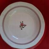 Old hollow dish, hand painted. Sarreguemines, Armelle model.