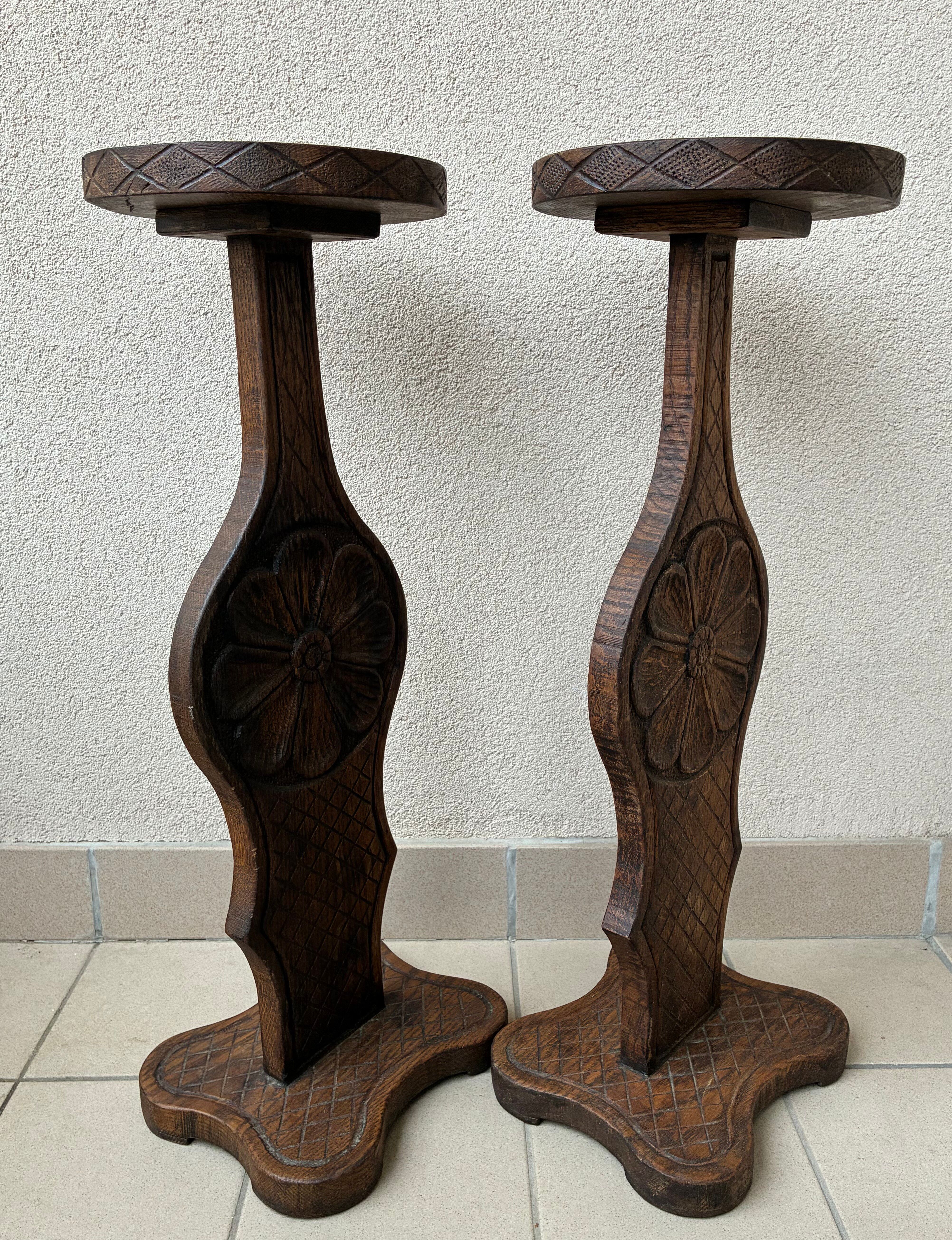 Paire de Porte-plantes vintage