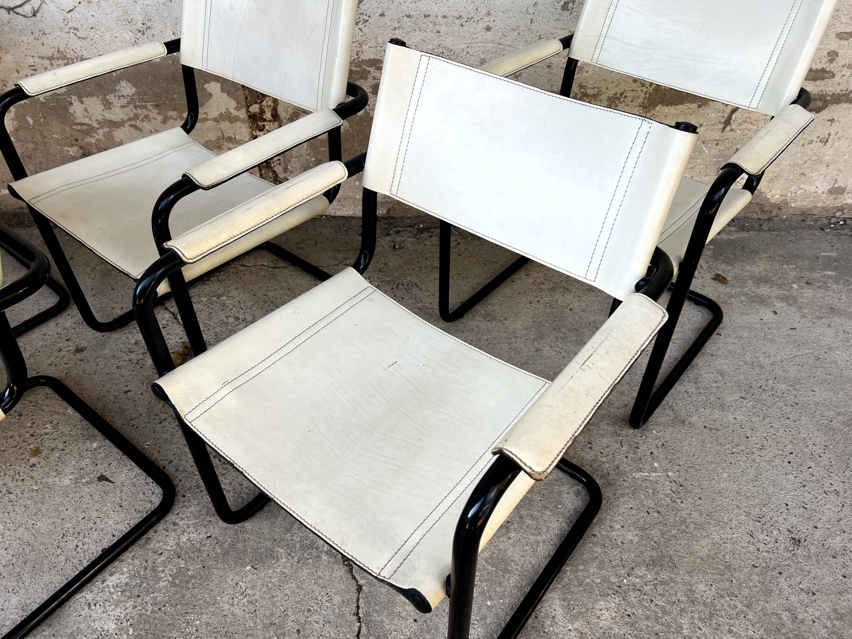 Set of 6 Mattego Grassi MG5 1970 vintage chairs