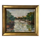 River landscape - Oil on canvas - Early 20th century