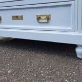 Old oak and marble chest of drawers