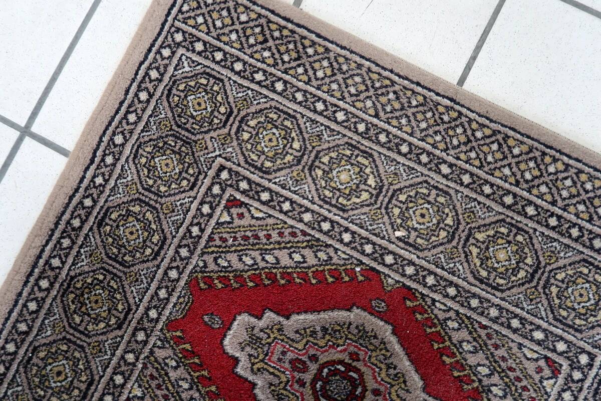Vintage German geometric rug 72cm x 142cm 1970s - 1С1162