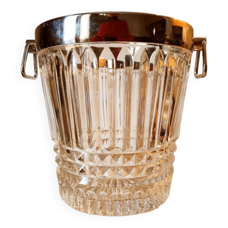 Crystal and stainless steel champagne bucket