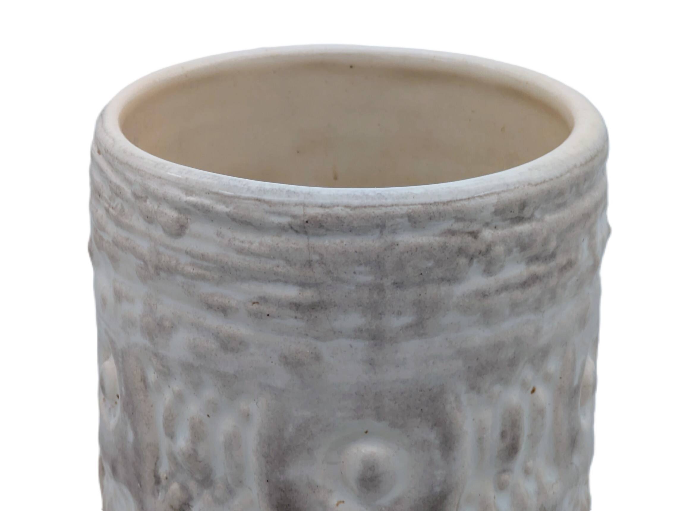 Large Brutalist Textured Ceramic Vase - WGP Fat Lava Style 1960s/1970s