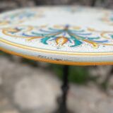 Table in enamelled lava stone and cast iron, Italy