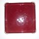 Vallauris ceramic red and gold trivet 1950