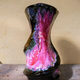 Large vase Vallauris vintage Brown-rose