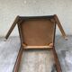 Series of 4 old scandinavian chairs wood teck - skai skaï black vintage
