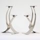 Palm Beach Modern style silver-plated chandeliers 1970