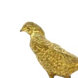 Art Deco Statue Pheasant Sculpture Gilded Bronze Marble 1920s