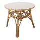 Table basse vintage ronde en rotin