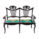 Art Nouveau Italian walnut bench