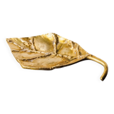 Brutalist leaf tray by David Marshall in bronze, Spain, 1970